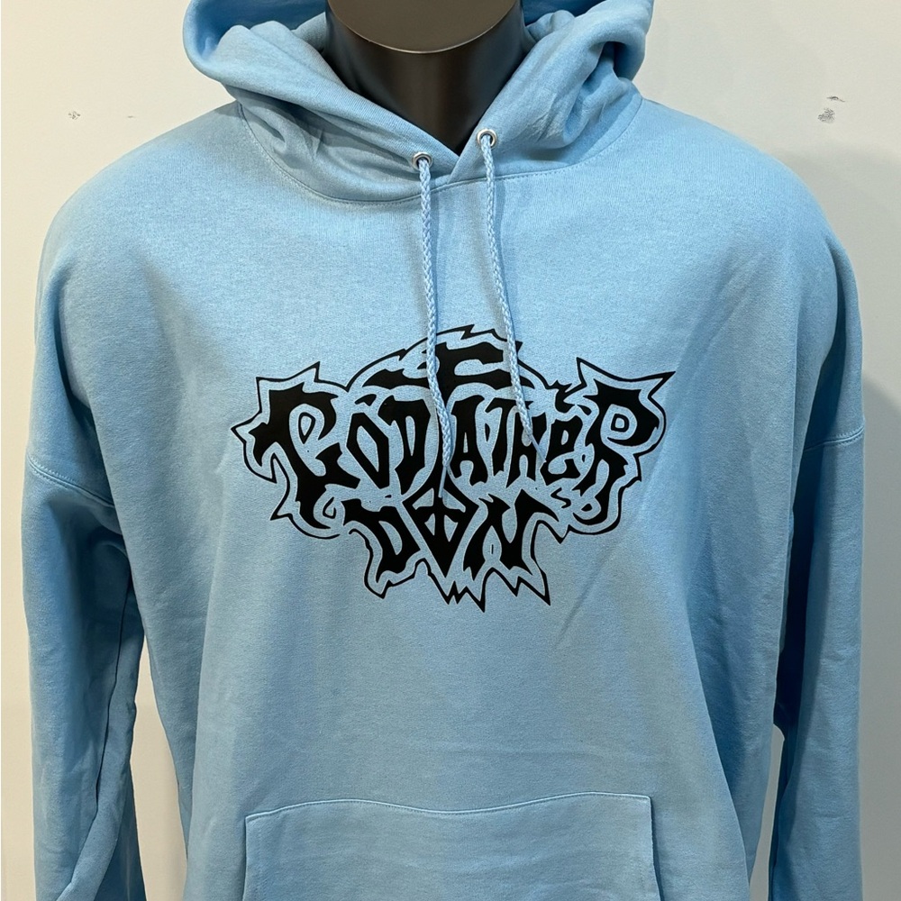 GODFATHER DON LIGHT BLUE AND BLACK HOODIE 2XL NEW
